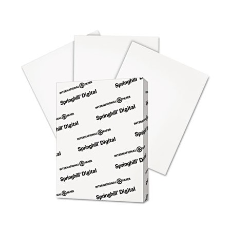 International Paper Springhill, DIGITAL VELLUM BRISTOL WHITE COVER, 67 LB, 8.5 X 11, VELLUM WHITE, 250PK 016000
